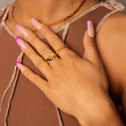 Arden Mesh Ring – 18K Gold Plated
