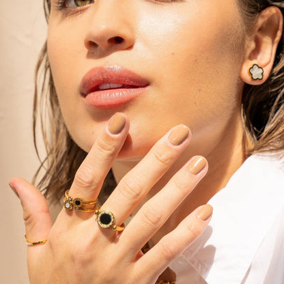 Roman Numeral Spinner Ring – 18K Gold Plated