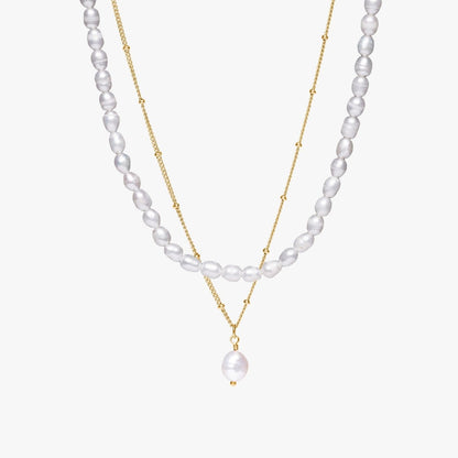 Aure Aloha Pearl Layered Set – 18K Gold Plated