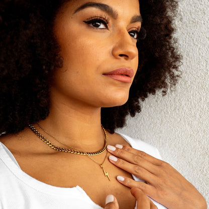 Volt Spark Necklace – 18K Gold Triple Plated