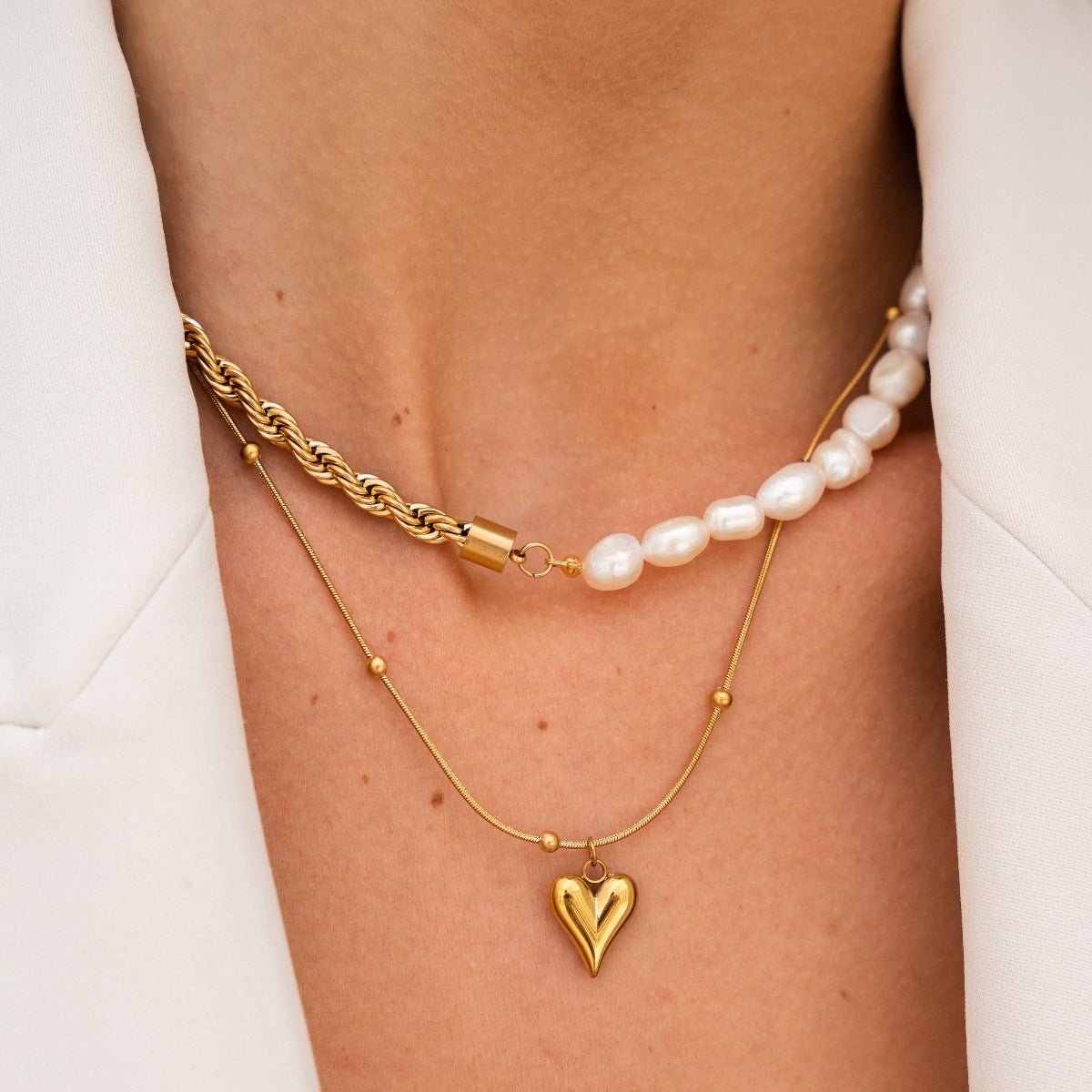 Life Love Heart Necklace – 18K Gold Triple Plated 