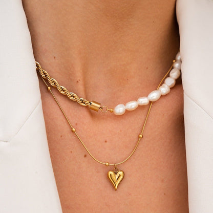 Life Love Heart Necklace – 18K Gold Triple Plated 