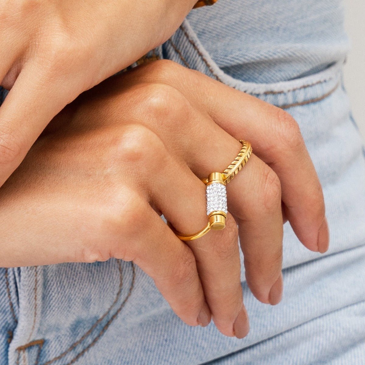 Lumia Spinning Ring – 18K Gold Plated