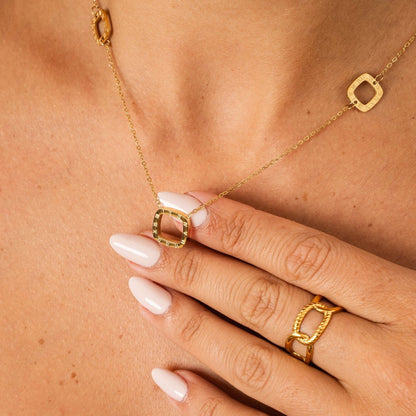 Link Adjustable Ring – 18K Gold Plated 