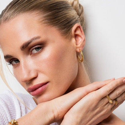 Mirelle Bold Hoop Earrings – 18K Gold Plated