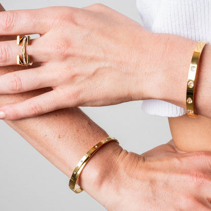 Aureum Roman Interlace Cuff – 18K Gold Plated | Rosarat