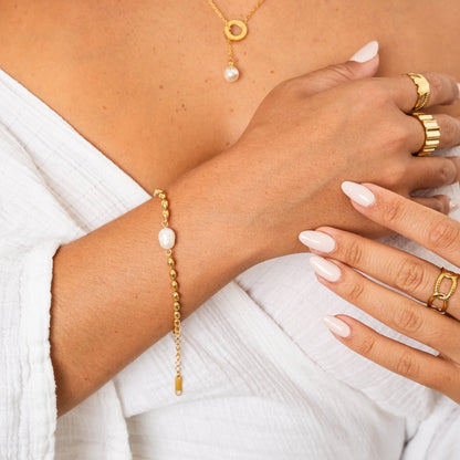 Persian Pearl Bracelet Plated in 18k Gold