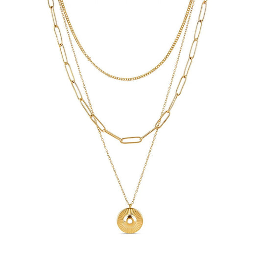 Cleona Layered Necklace – 18K Gold Plated