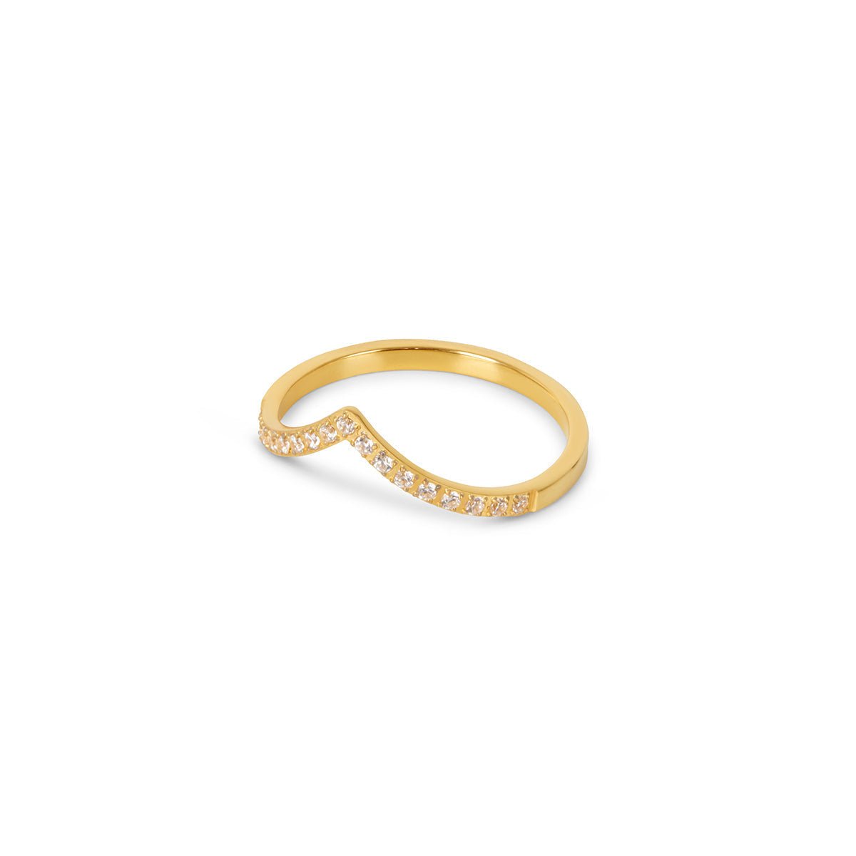 Trinity Zirconia Ring – 18K Gold Plated | Rosarat