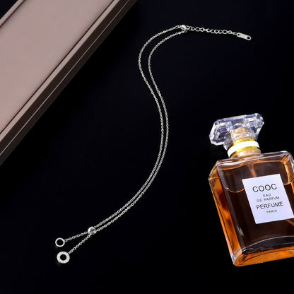 Athena Drop Necklace – Rhodium Plated Silver