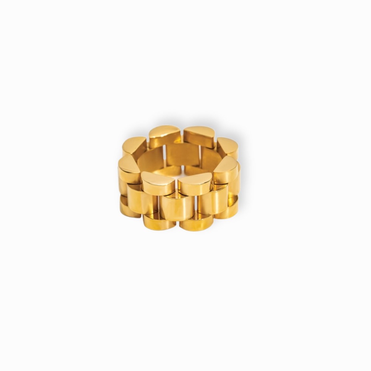 Beauty Bold Link Ring – 18K Gold Plated