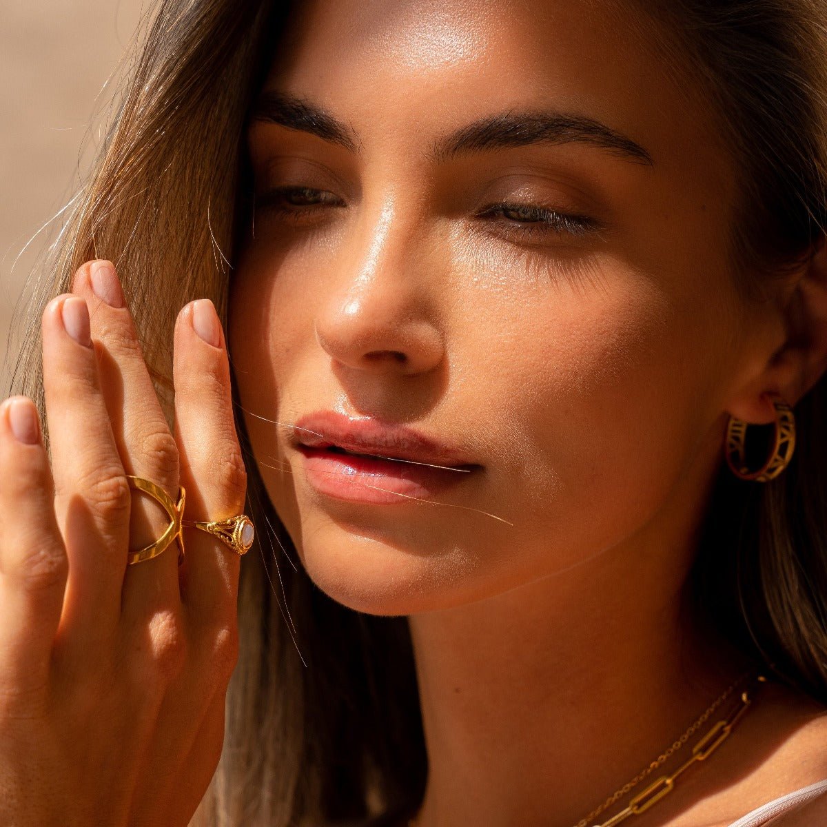 X Crossover Ring – 18K Gold Plated 