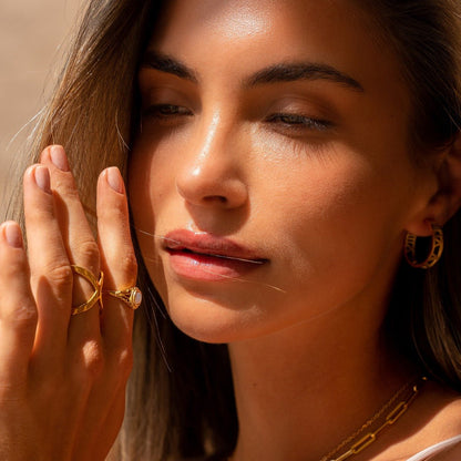 X Crossover Ring – 18K Gold Plated 