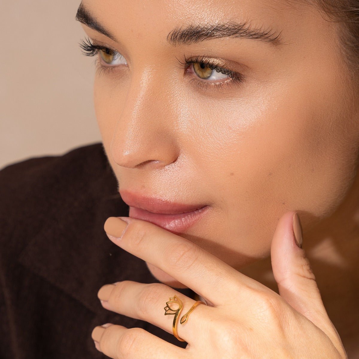 Lotus Bloom Ring – 18K Gold Plated 