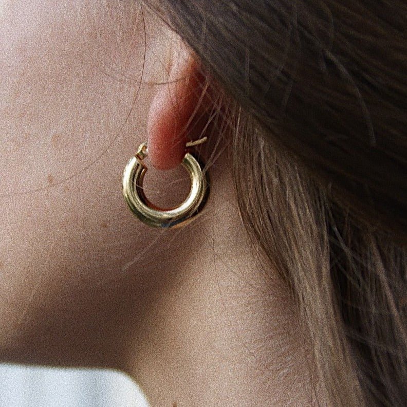 Lumé Tube Hoops – 18K Gold Plated 