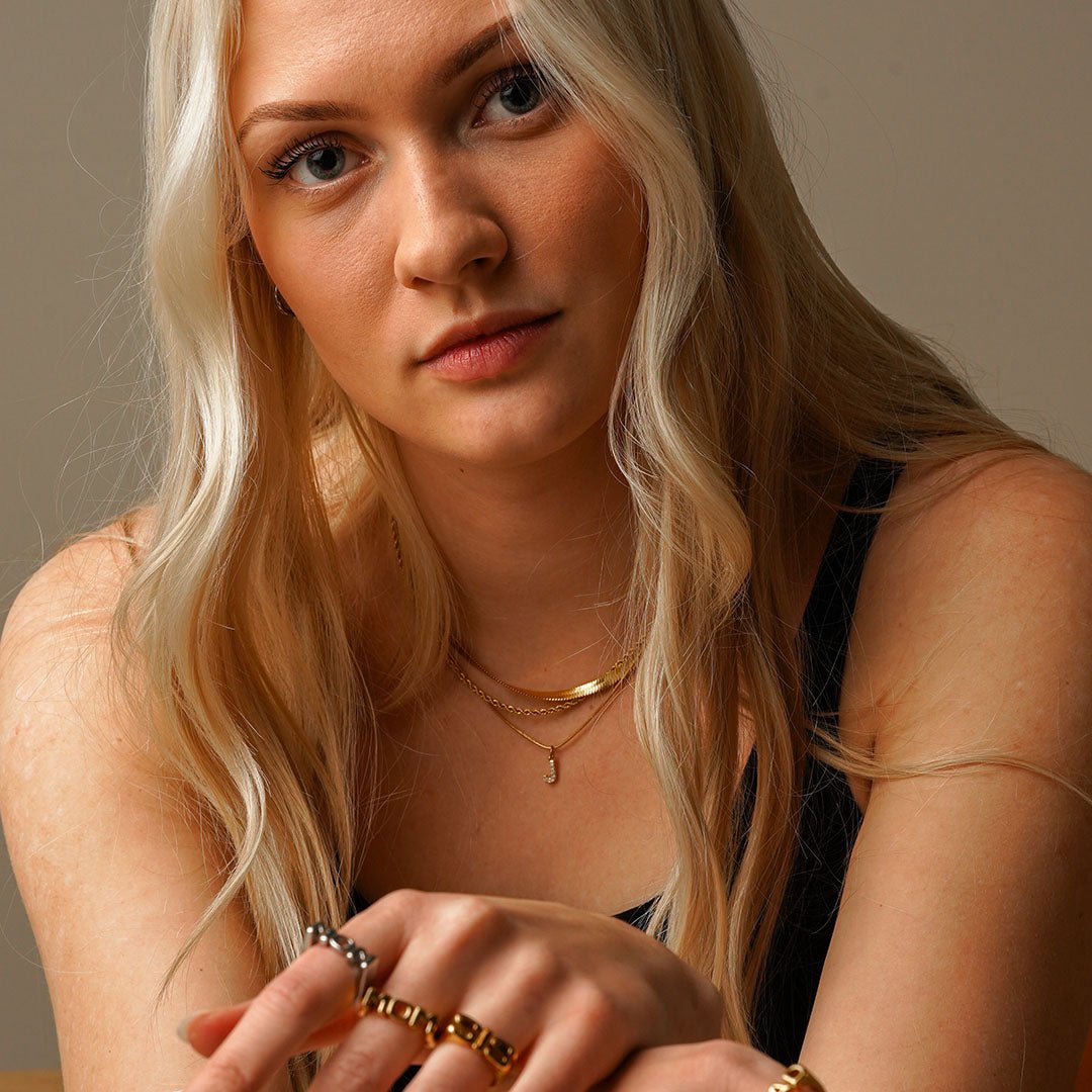 Initial Letter Necklace – 18K Gold Plated