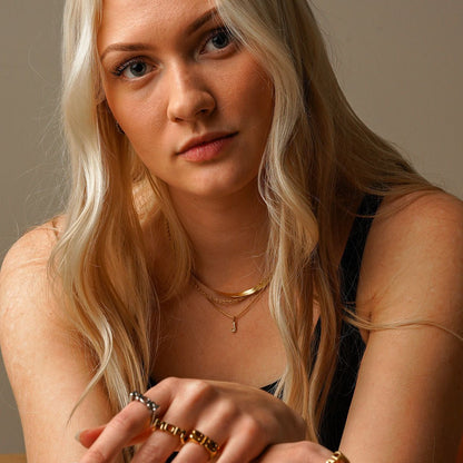 Initial Letter Necklace – 18K Gold Plated