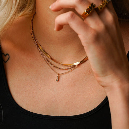 Initial Letter Necklace – 18K Gold Plated