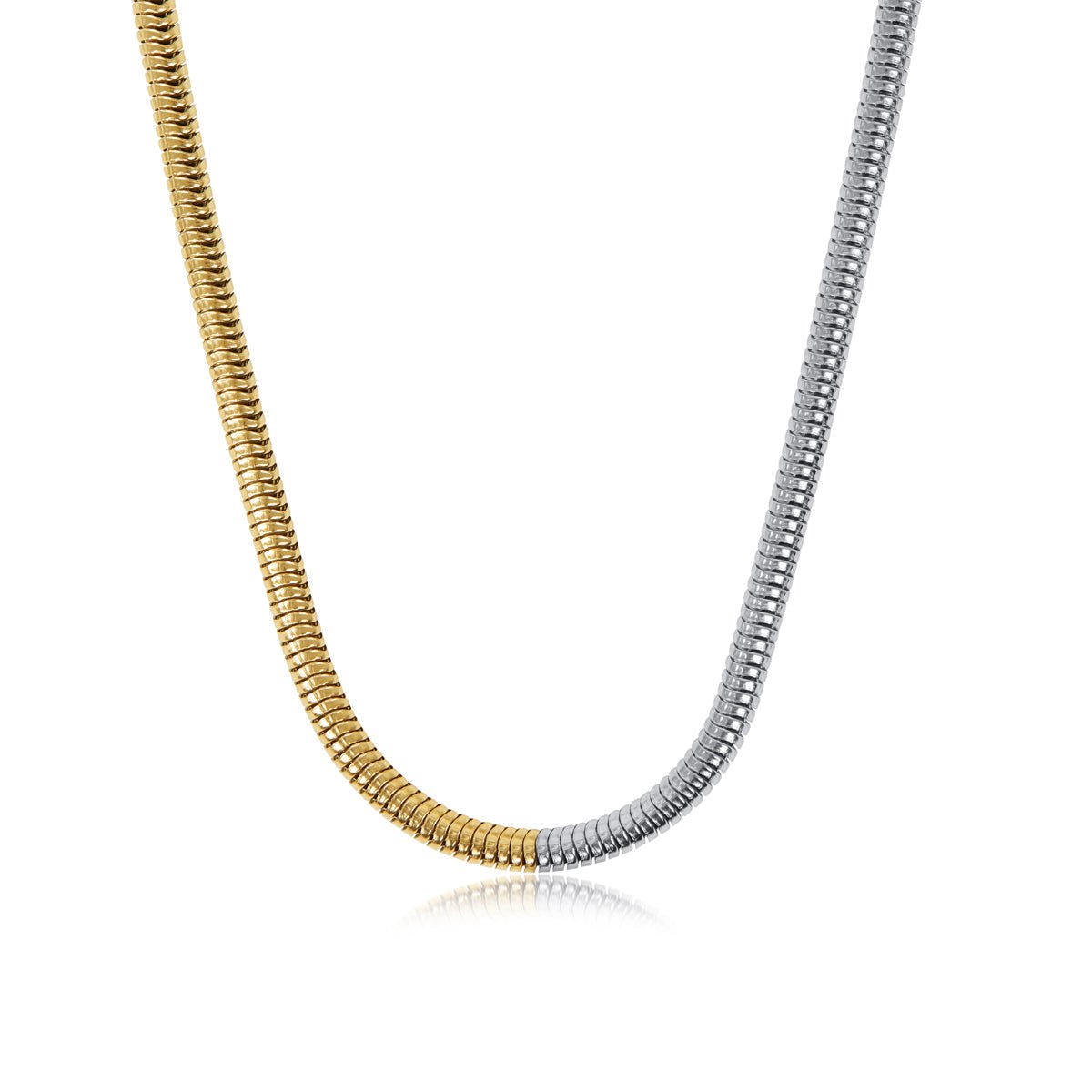 Velora Contrast Mesh Necklace – 18K Gold Triple Plated 
