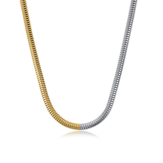 Velora Contrast Mesh Necklace – 18K Gold Triple Plated 