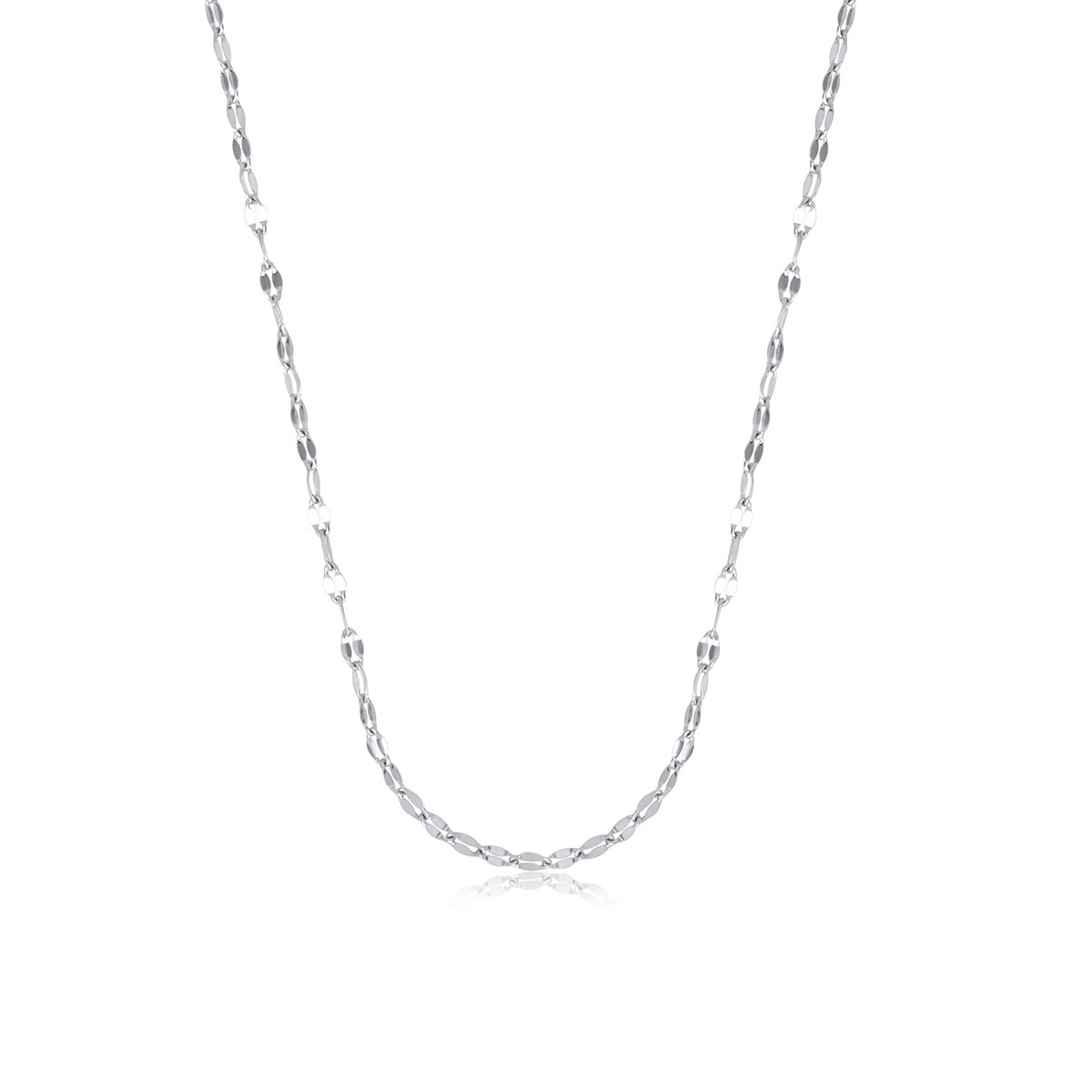 Fate Link Chain Necklace – Rhodium Plated Silver 