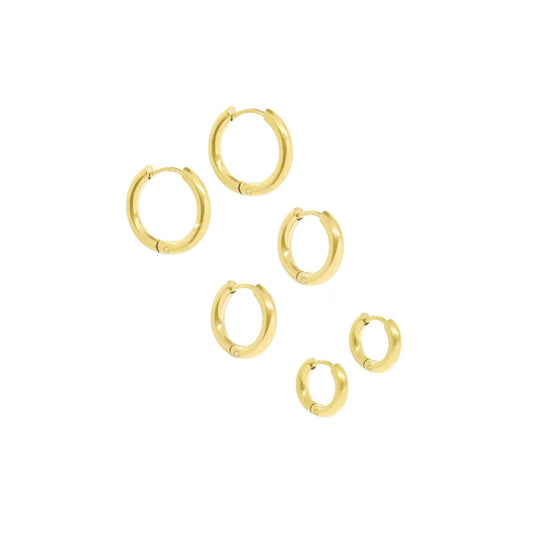 Aurora Triple Hoop Set – 18K Gold Plated