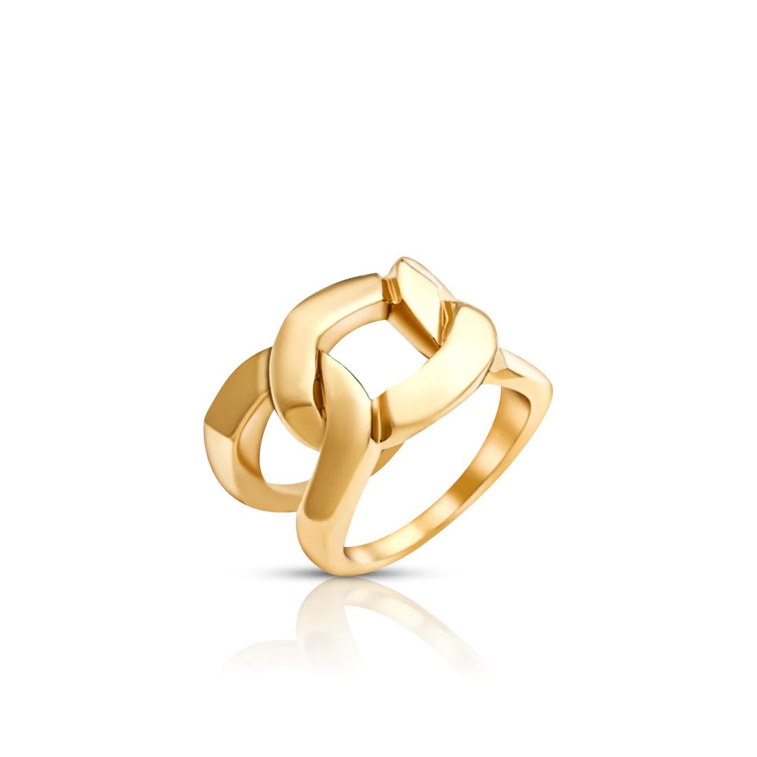 Embrace Double Link Ring – 18K Gold Plated 