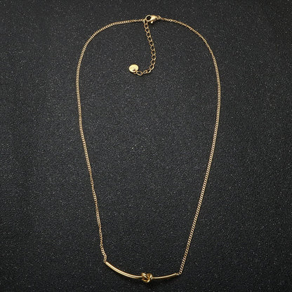 Knot Charm Necklace – 18K Gold Triple Plated