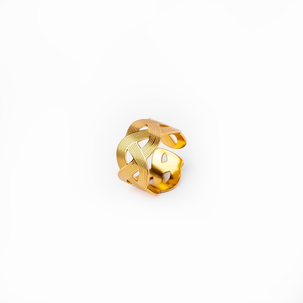 Wave Adjustable Ring – 18K Gold Plated 