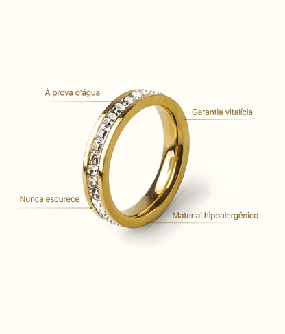 Trinity Zirconia Ring – 18K Gold Plated | Rosarat 