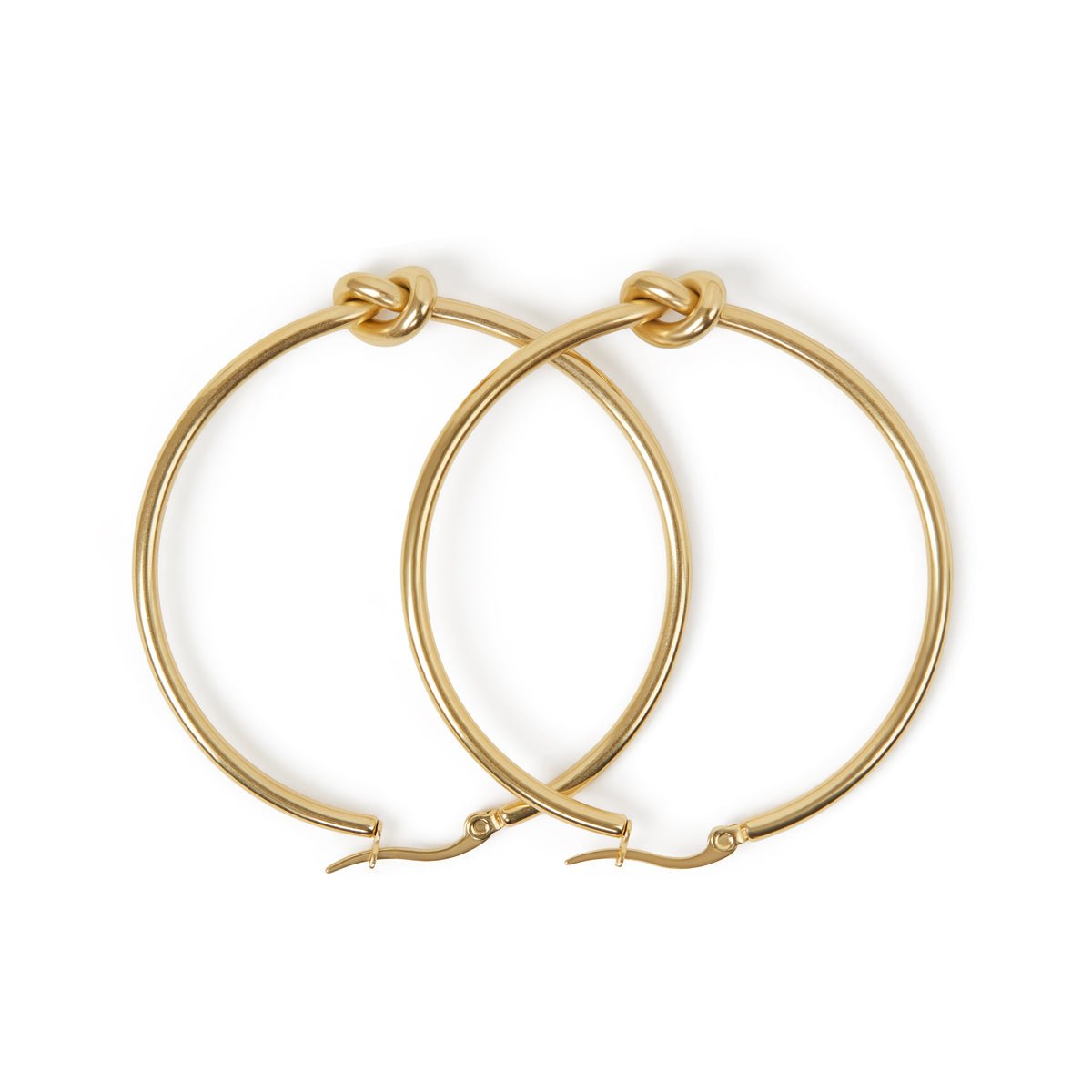 Golden Knot Hoops – 18K Gold Plated