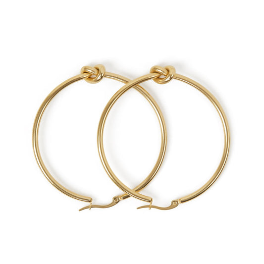 Golden Knot Hoops – 18K Gold Plated