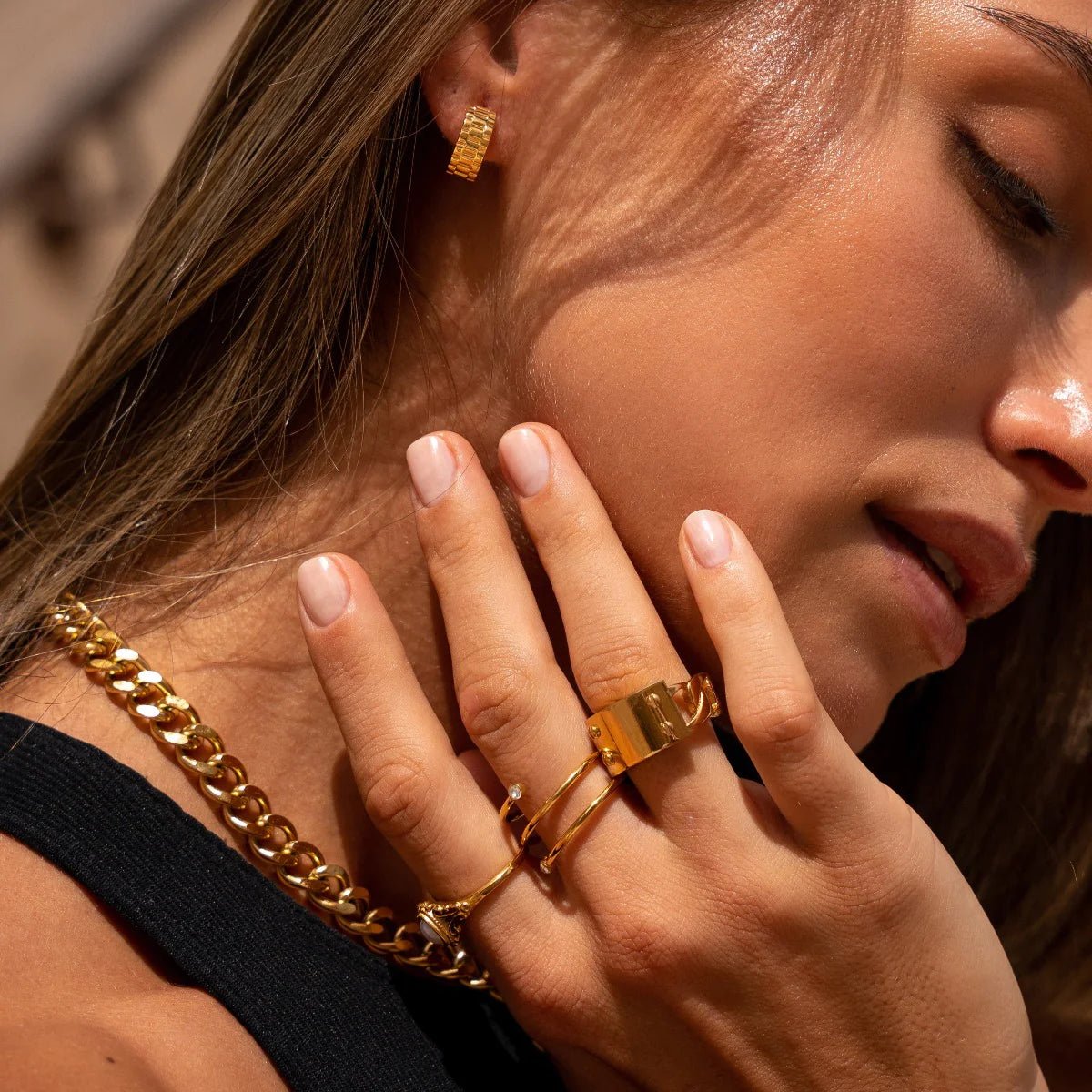 Fine Spiral Ring – 18K Gold Plated