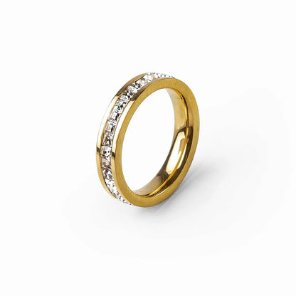 Trinity Zirconia Ring – 18K Gold Plated | Rosarat 