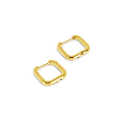 Liora Square Hoop Earrings – 18K Gold Plated 