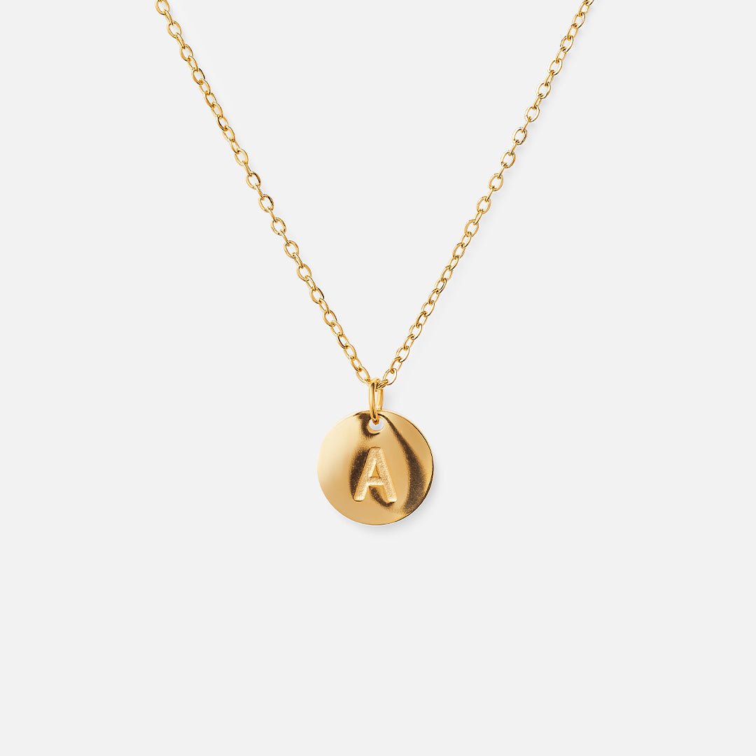 Initial Letter Necklace – 18K Gold Plated