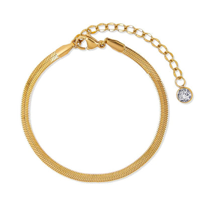 Glamour Cubic Zirconia Bracelet Set, 18K Gold Plated