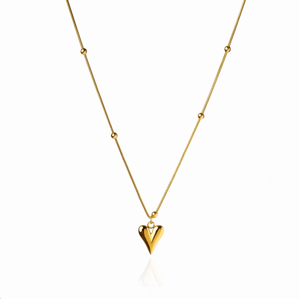 Life Love Heart Necklace – 18K Gold Triple Plated 