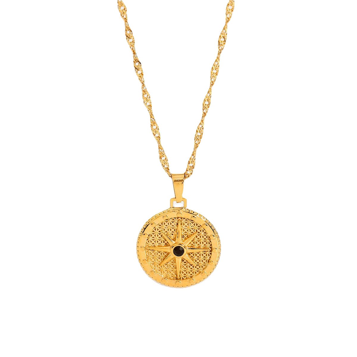 Compass Star Necklace – 18K Gold Plated
