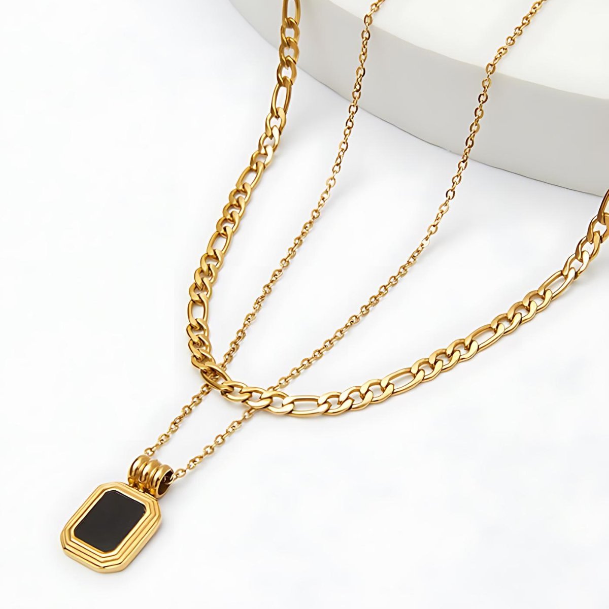Aurienne Layered Necklace – 18K Gold Triple Plated
