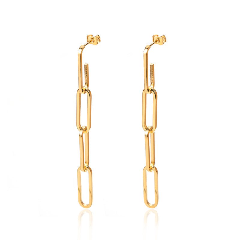 Hellen Chain-Link Earrings – 18K Gold Plated