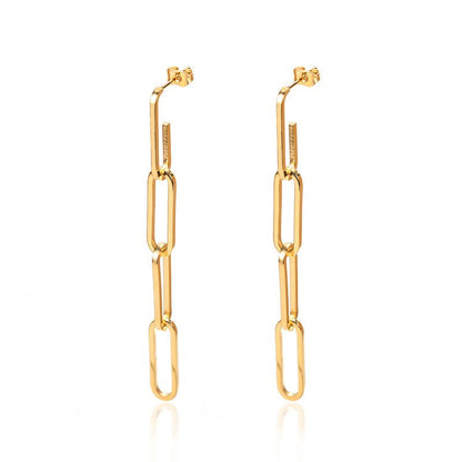 Hellen Chain-Link Earrings – 18K Gold Plated