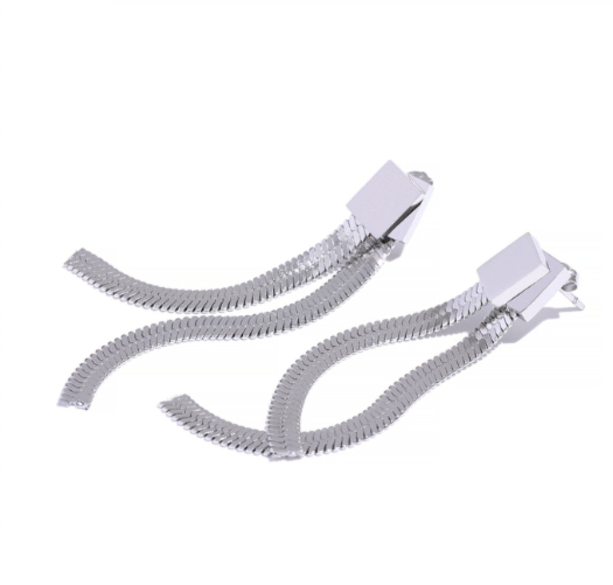 Catarina Mesh Earrings – Silver Plated