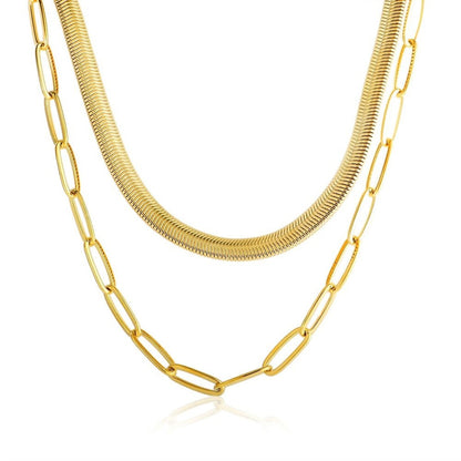 Antonela Layered Necklace Set – 18K Gold Plated 