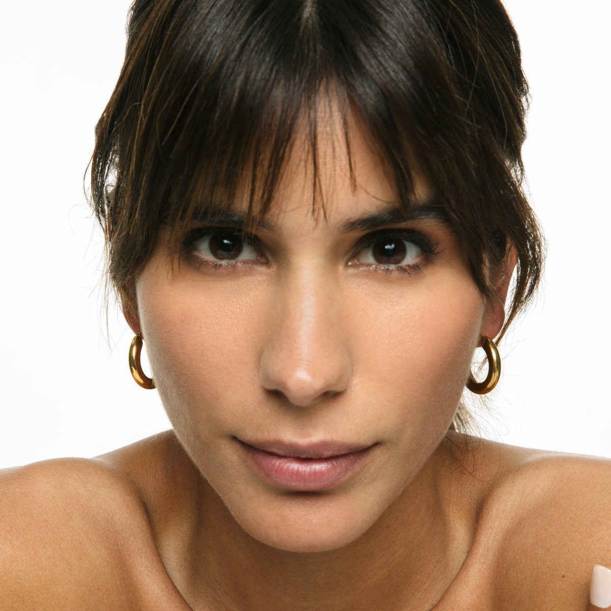 Aurine Tube Hoops M – 18K Gold Plated 