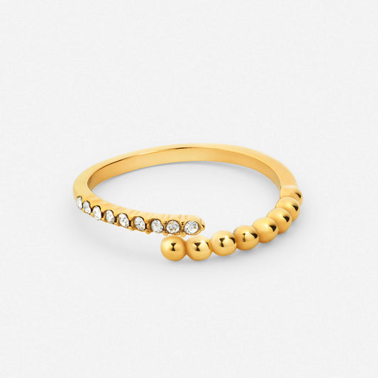Bead &amp; Crystal Ring