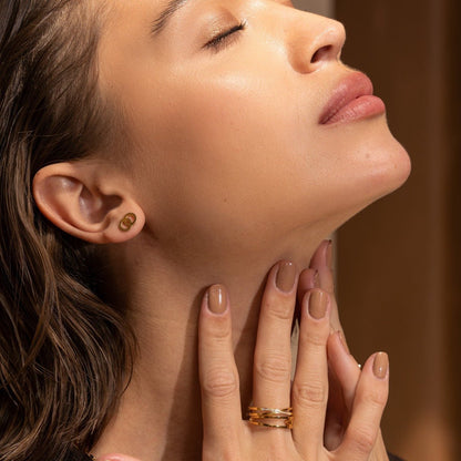 Lucia Double Ring – 18K Gold Plated