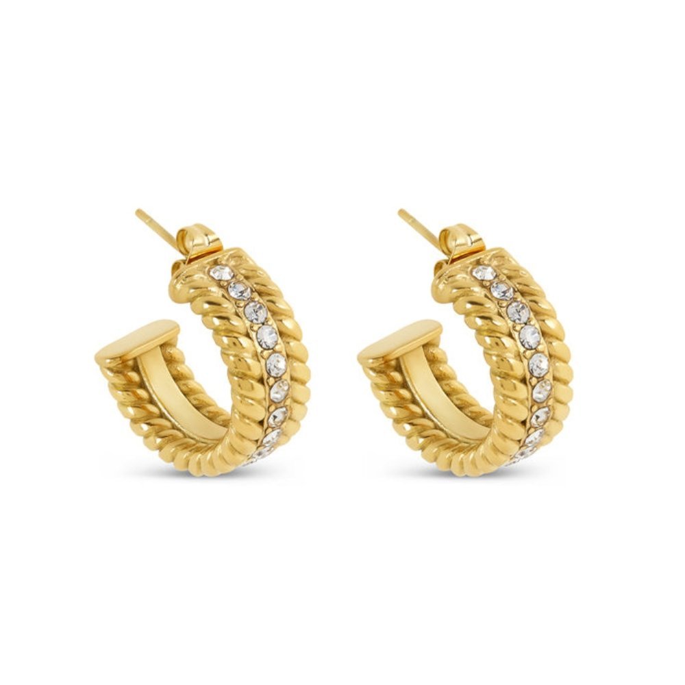 Aurora Hoop Earrings – 18K Gold Plated