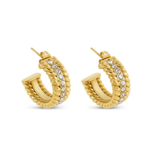 Aurora Hoop Earrings – 18K Gold Plated