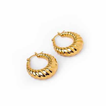 Colette Twist Hoops – 18K Gold Plated